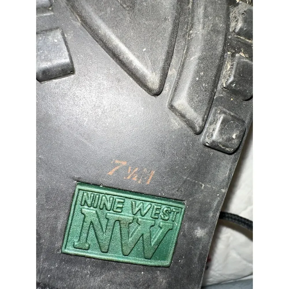 VINTAGE NINE WEST BLACK LEATHER HIKING BOOTS 7.5